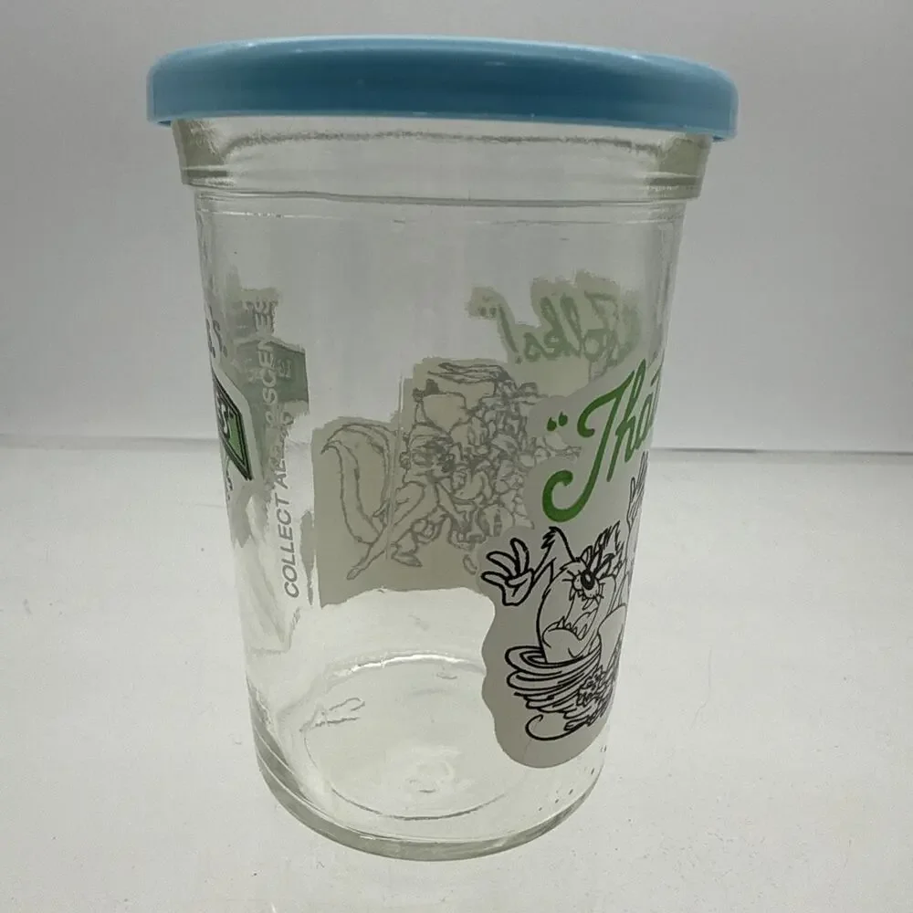 1994 Welchs Looney Tunes Collector Series 12 Jelly Glass That’s All Folks! W/Lid